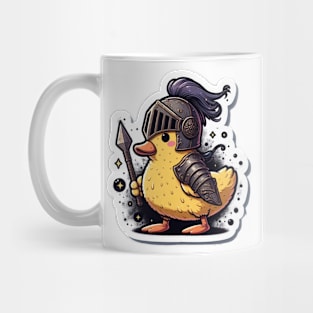 Yellow duck on war duty Mug